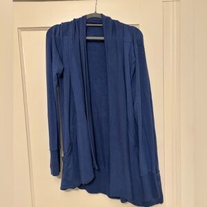 Athleta Blue Cardigan Sweater Lightweight Open-Front, size Small